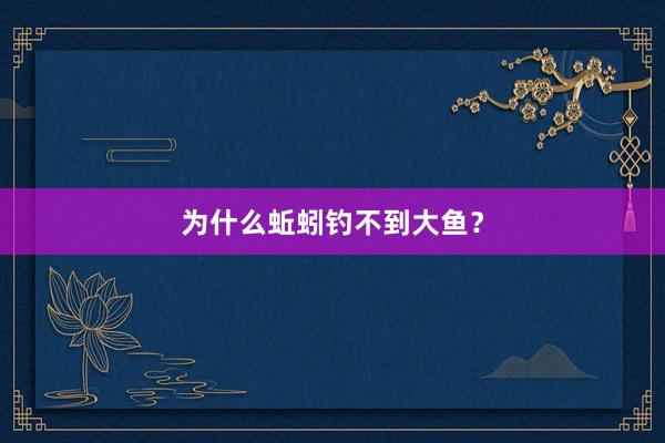 为什么蚯蚓钓不到大鱼？